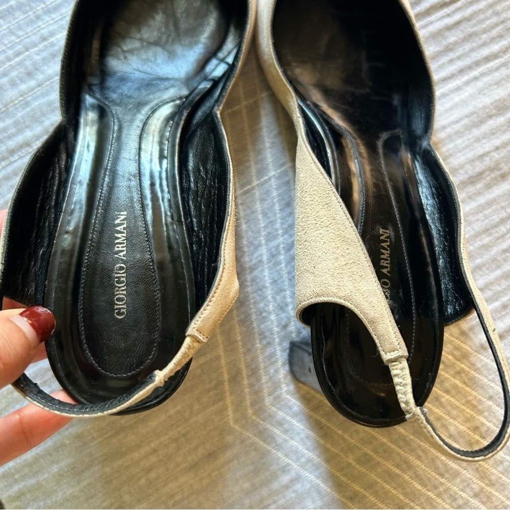 Giorgio Armani suede Kitten Heel Ankle Strap | 38 - Picture 14 of 14